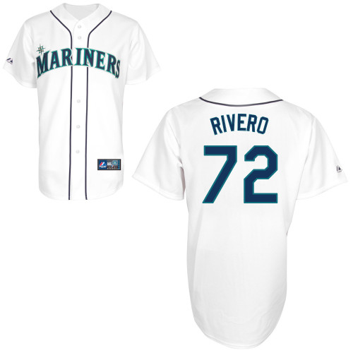 Carlos Rivero #72 Youth Baseball Jersey-Seattle Mariners Authentic Home White Cool Base MLB Jersey